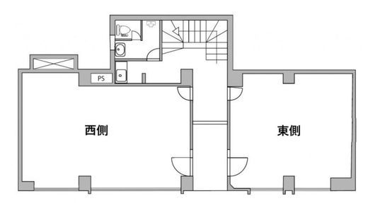 西川ビル 1階西側 間取り図