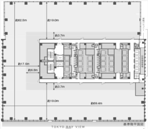 msb Tamachi 田町ステーションタワー S1401 間取り図
