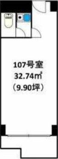 ニュー千駄ヶ谷マンション 107 間取り図