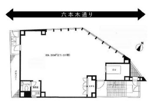 六本木天城ビル 6階 間取り図