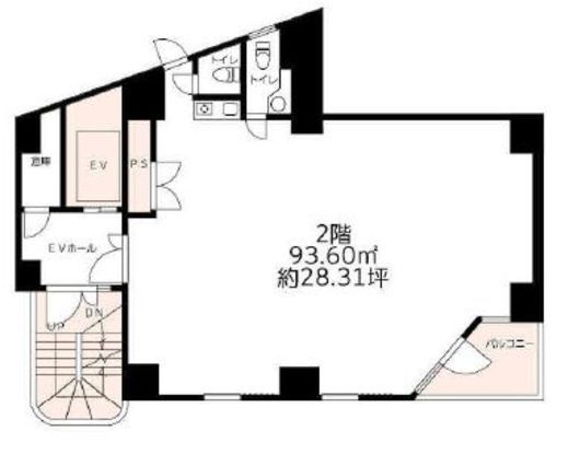 グローバル新神楽坂 2階 間取り図