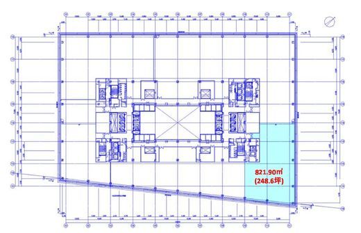 GINZA SIX 10階分割 間取り図