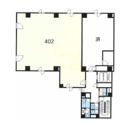 GINZA ONE BUILDING(旧:ホーメスト木箱銀座ビル) 402 間取り図