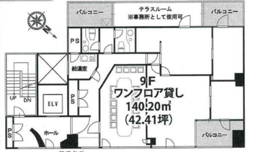 JC九段下ビル 9階 間取り図