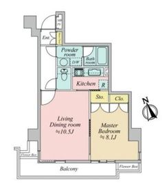 ベルテ代々木Ⅱ 2階 間取り図