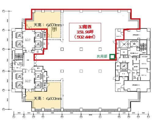 スフィアタワー天王洲 13階西 間取り図