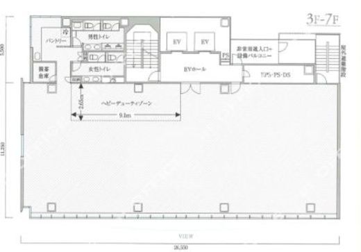 PMO西新橋 9階 間取り図