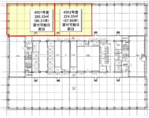 新宿三井ビルディング 4502 間取り図
