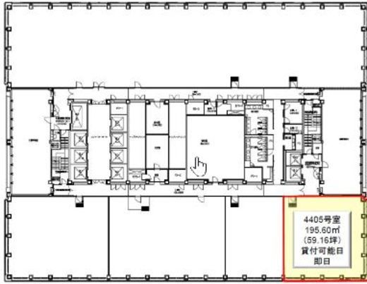 新宿三井ビルディング 4405 間取り図