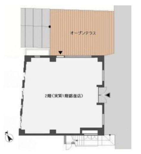 神宮前テラスサイドビル 1階(神小通り側) 間取り図