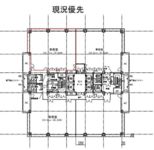 ピアシティ芝浦ビル 9階西中側 間取り図