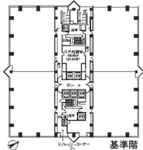西新宿三井ビルディング 602 間取り図