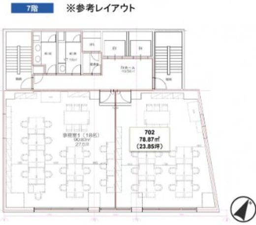 日本橋ライフサイエンスビルディング8 702 間取り図