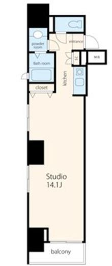 VORT銀座residence 804 間取り図