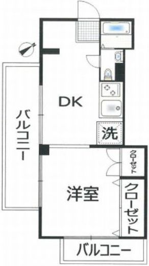 代々木ホームガーデン 302 間取り図
