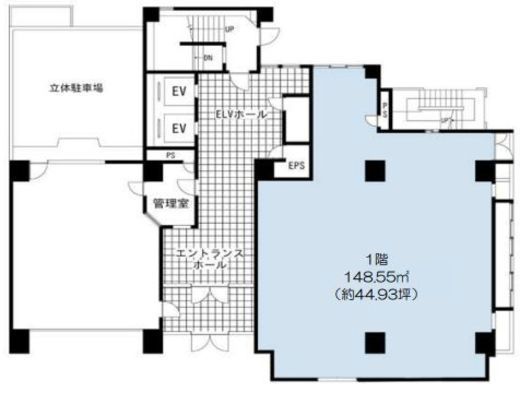 KDX池袋ウエストビル 1階（店舗） 間取り図