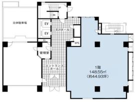 KDX池袋ウエストビル 1階（店舗） 間取り図
