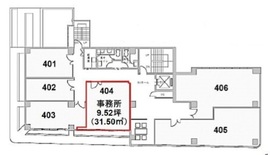 神田オーシャンビル 404 間取り図