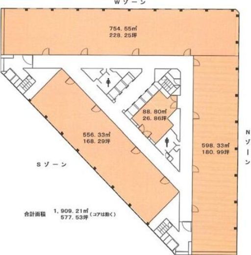 小田急第一生命ビル 22階3 間取り図