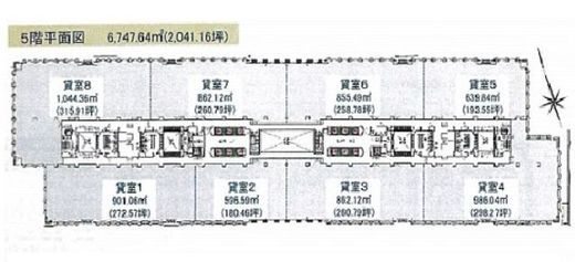 ガーデンシティ品川御殿山 5階3 間取り図