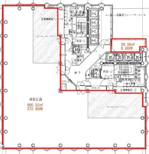 日土地西新宿ビル 9階 間取り図
