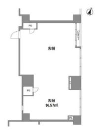 ロイジェント東神田(店舗) S02 間取り図