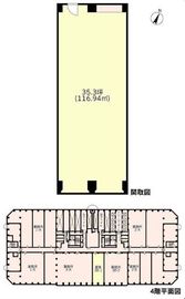 新宿アイランドタワー 4階3B-1 間取り図