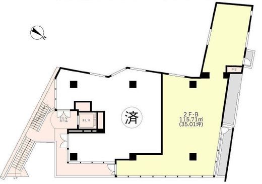 Barbizon73 2階B 間取り図