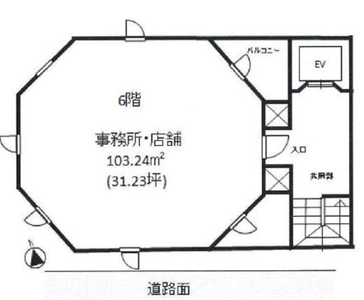 麻布ウィンテルビル 7階 間取り図