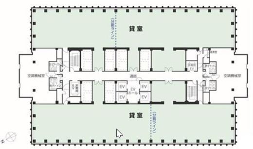 新宿野村ビル 18階 間取り図