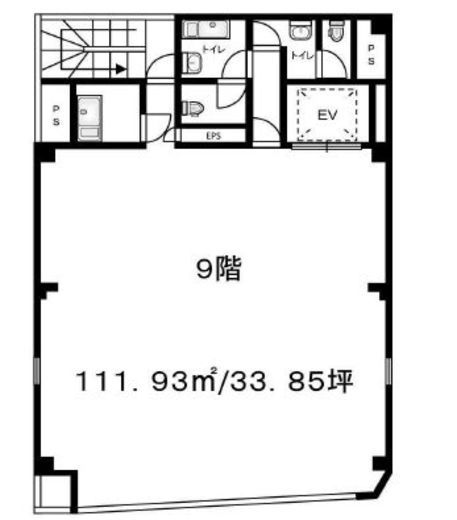 新宿スリーケービル 9階 間取り図