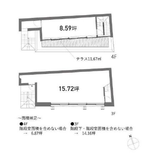 フィオラ南青山 3-4階 間取り図