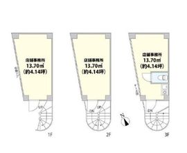 リヨンドール丸の内 1-3階 間取り図