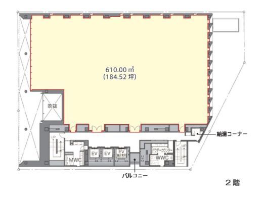oak神田鍛冶町 2階 間取り図