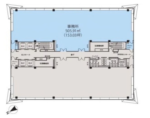 兼松ビルディング本館 6階 間取り図