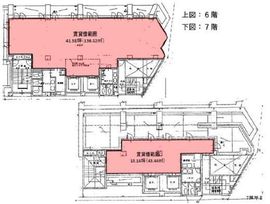 早稲田駅前ビル 6階～7階 間取り図