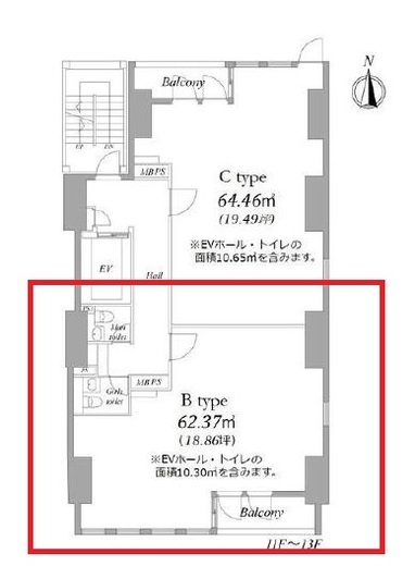 秋葉原STNフロント 11階B 間取り図