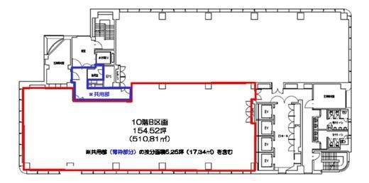 東京日産西五反田ビル 10階B 間取り図