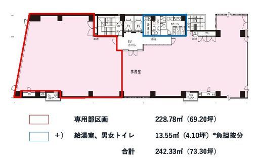 イトーピア岩本町二丁目ビル 3階 間取り図
