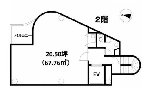神田槇町トライアングルタワーズ 2階 間取り図