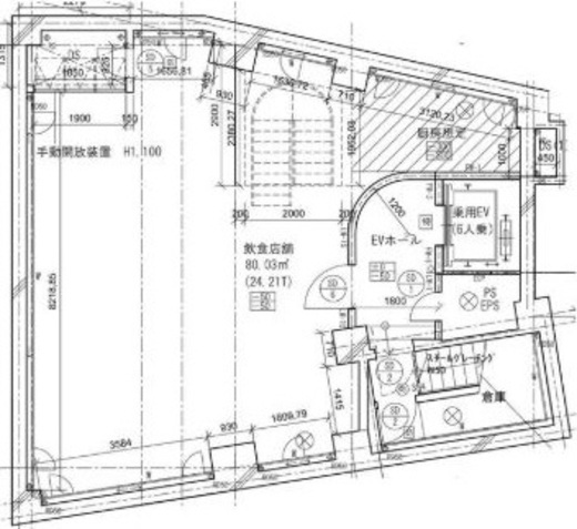 仮称・渋谷道玄坂PJ B1階 間取り図