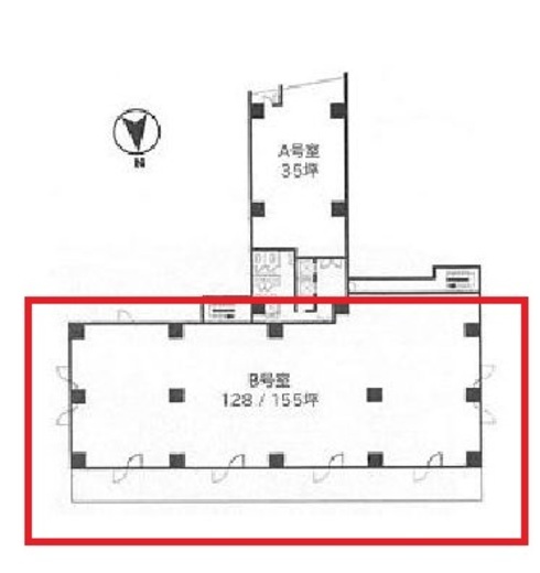 飯田橋スクエアビル 6階B 間取り図