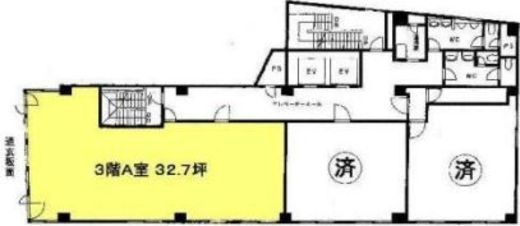 世界堂ビル 3階A 間取り図
