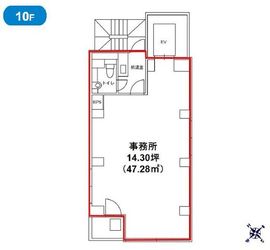 アルテビル新宿 10階 間取り図
