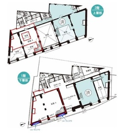 スタジアムプレイス青山 1階+2階A区画 間取り図