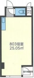渋谷道玄坂プラザ 仁科屋ビル 803 間取り図