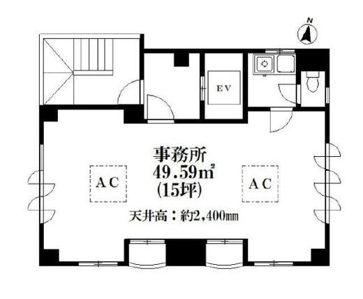 オカジマビル 3-5階 間取り図
