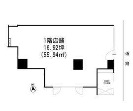 ドエル麻布(店舗) 1階 間取り図