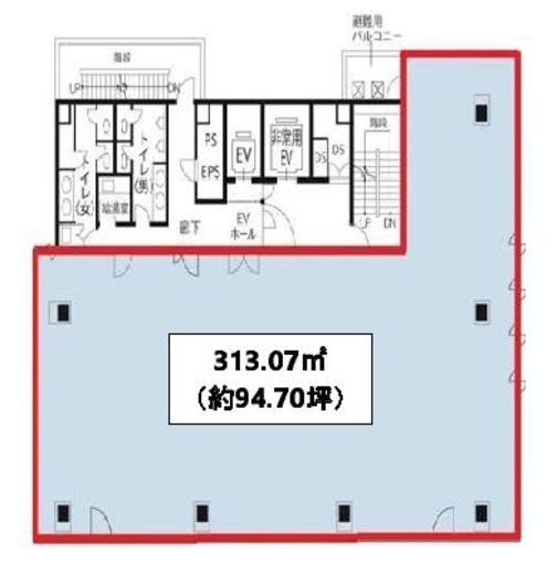 KDX三田ビル 5階 間取り図