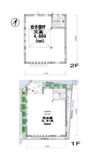 トップハット南青山ビル 1階・2階 間取り図